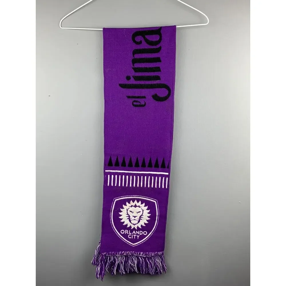 El‎ Jimador Tequila Memorabilia Frayed End Purple Scarf Orlando City MLS